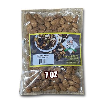 Almond Whole 200gm - 7 oz - Deshi